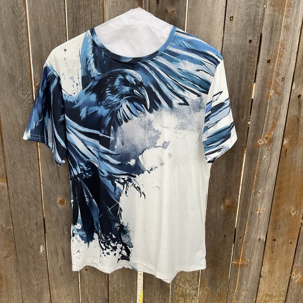 TEMU Men's Blue/White Eagle Shirt NWOT - Sz XL